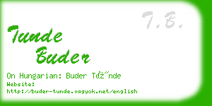 tunde buder business card